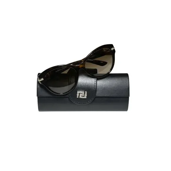 Versace VE4283 Havana Brown Gradient Lens Crystal Logo 